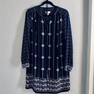 Navy and white LOFT dress